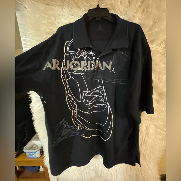 Nike Air Jordan 5 Men’s Jumpman Promo Shoe Graphic Polo Shirt. Size 3XL - Picture 3 of 14